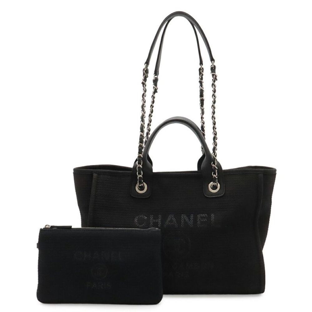 Chanel Deauville Small Tote Canvas Bag